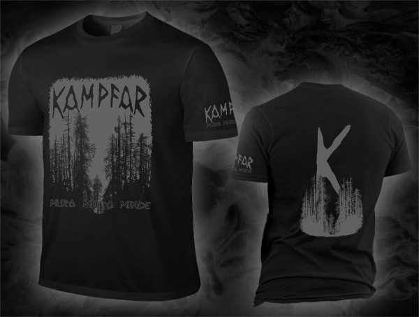 Kampfar - muro muro minde (schwarzes Shirt / discharge print) Kampfar - muro muro minde (schwarzes Shirt / discharge print)